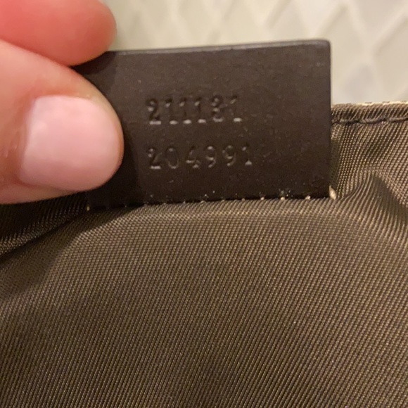 GG supreme canvas diaper bag
